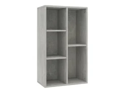 Estantería/Aparador madera contrachapada gris 50x25x80 cm