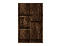 Estantería/Aparador madera contrachapada roble humo 50x25x80 cm