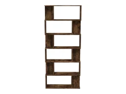 Estantería/Biombo madera aglomerada roble ahumado 80x24x192 cm