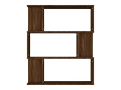 Estantería/Biombo madera contrachapada marrón roble 80x24x96 cm