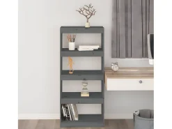 Estantería/divisor de espacios madera pino gris 60x30x135,5cm