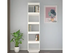 Estantería/divisor de espacios madera pino blanco 40x35x167 cm