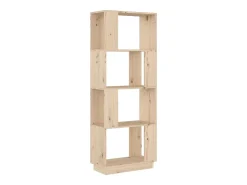 Estantería/divisor de espacios madera maciza pino 51x25x132 cm