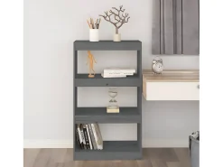 Estantería/divisor de espacios madera pino gris 60x30x103,5cm