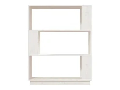 Estantería/divisor de espacios madera pino blanco 80x25x101 cm