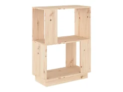 Estantería/divisor de espacios madera maciza pino 51x25x70 cm