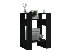 Estantería/divisor de espacios madera pino negro 41x35x57 cm
