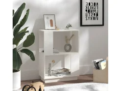Estantería/divisor de espacios madera pino blanco 51x25x70 cm