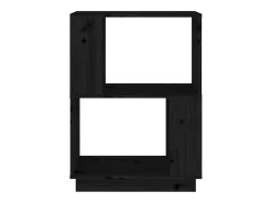 Estantería/divisor de espacios madera pino negro 51x25x70 cm