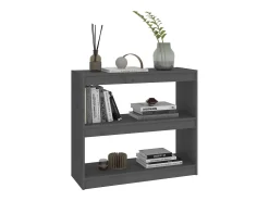 Estantería/divisor de espacios madera pino gris 80x30x71,5 cm