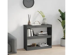 Estantería/divisor de espacios madera pino gris 80x30x71,5 cm