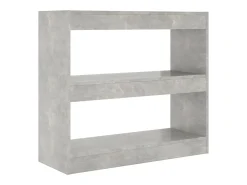 Estantería/divisor de espacios gris hormigón 80x30x72 cm