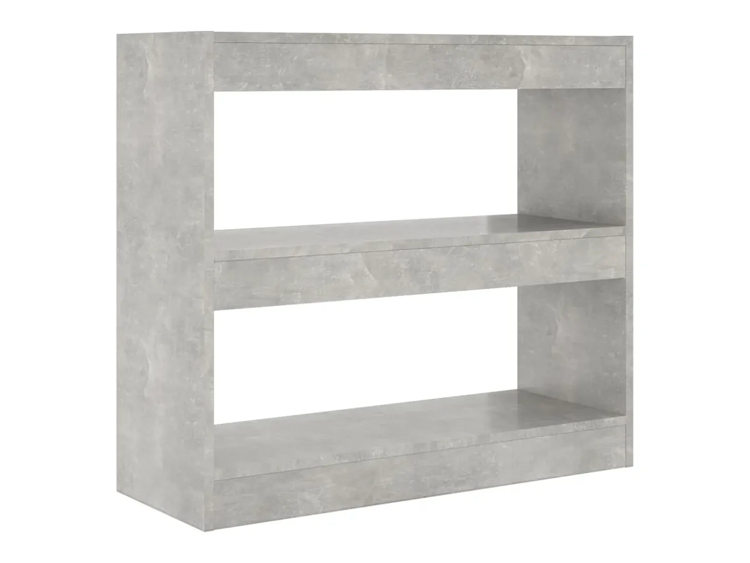 Estantería/divisor de espacios gris hormigón 80x30x72 cm