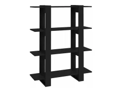 Estantería/divisor de espacios negro 100x30x123,5 cm
