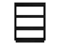 Estantería/divisor de espacios madera pino negro 80x35x103 cm