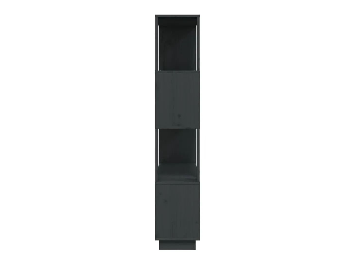 Estantería/divisor de espacios madera de pino gris 80x25x132 cm