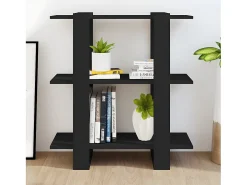 Estantería/divisor de espacios negro 80x30x87 cm