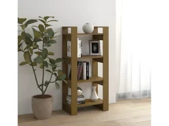 Estantería/divisor de espacios madera marrón miel 60x35x125 cm