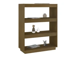 Estantería/divisor espacio madera pino marrón miel 80x35x103 cm
