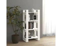 Estantería/divisor espacios madera maciza blanco 60x35x125 cm