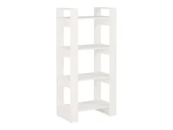Estantería/divisor espacios madera maciza blanco 60x35x125 cm