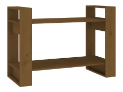 Estantería/divisor espacios madera marrón miel 80x35x56,5 cm