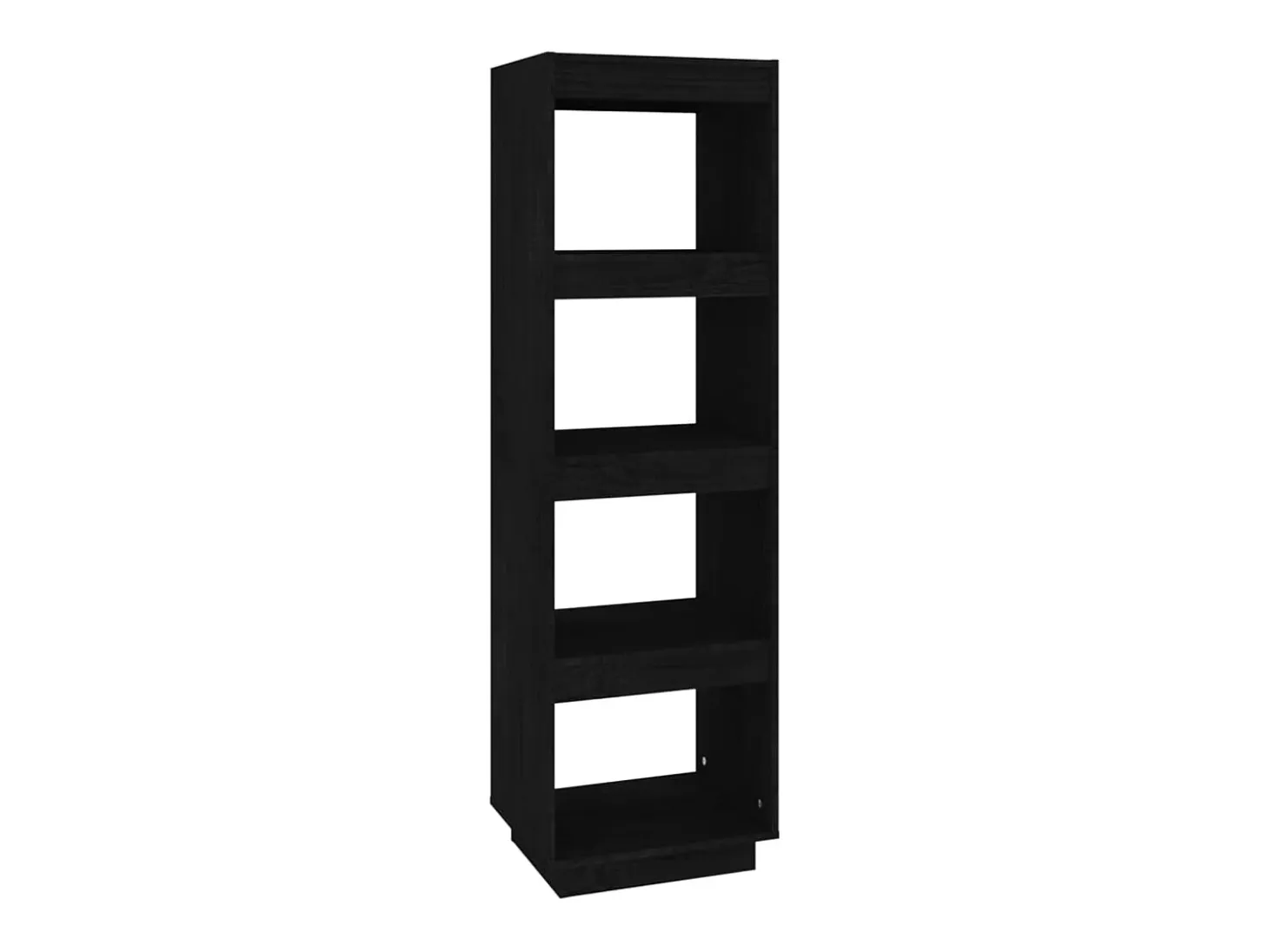 Estantería/divisor espacios madera de pino negro 40x35x135 cm
