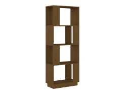 Estantería/divisor espacios madera pino marrón miel 51x25x132cm