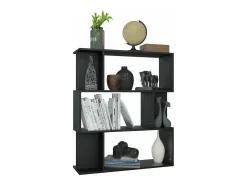 Estantería/divisor madera contrachapada negro 80x24x96 cm