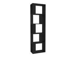 Estantería/divisor madera contrachapada negro 45x24x159 cm