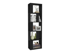 Estantería/divisor madera contrachapada negro 45x24x159 cm