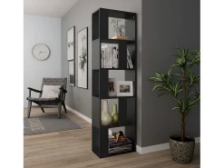 Estantería/divisor madera contrachapada negro 45x24x159 cm