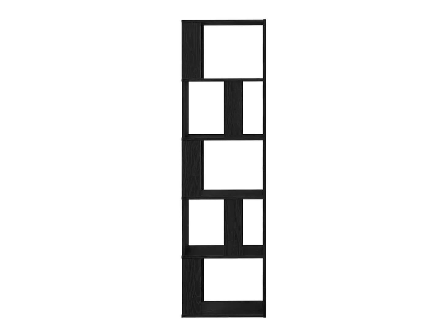 Estantería/divisor madera contrachapada roble negro 45x24x159cm