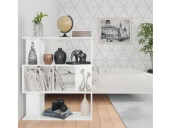 Estantería/divisor madera contrachapada blanco 80x24x96 cm