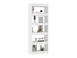 Estantería/divisor madera de ingeniería blanco 60x30x166 cm