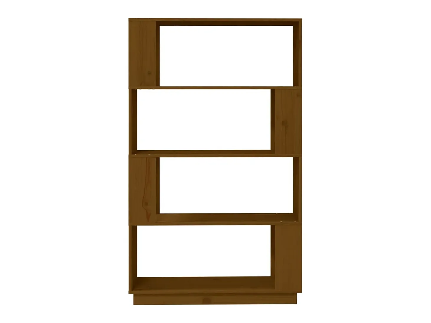 Estantería/divisor madera de pino marrón miel 80x25x132 cm