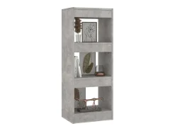 Estantería/divisor madera ingeniería gris hormigón 40x30x103 cm