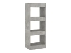 Estantería/divisor madera ingeniería gris hormigón 40x30x103 cm
