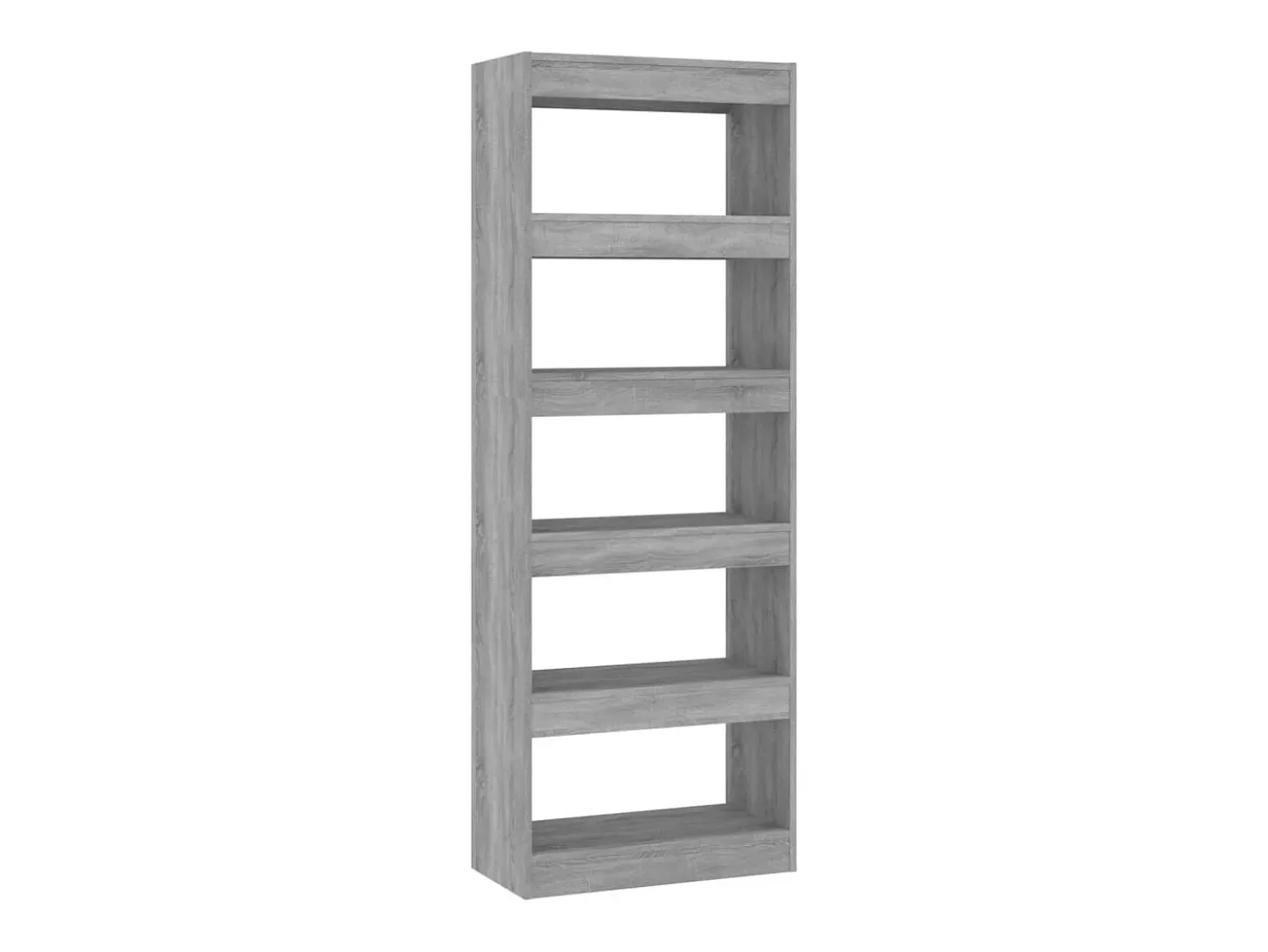 Estantería/divisor madera ingeniería gris hormigón 60x30x166 cm
