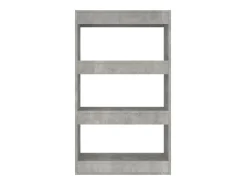 Estantería/divisor madera ingeniería gris hormigón 60x30x103 cm