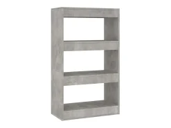 Estantería/divisor madera ingeniería gris hormigón 60x30x103 cm