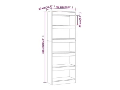 Estantería/divisor madera ingeniería roble Sonoma 60x30x166 cm