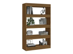 Estantería/divisor madera ingeniería marrón roble 80x30x135 cm