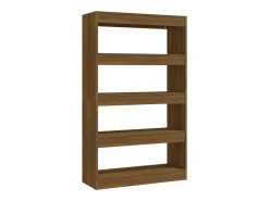 Estantería/divisor madera ingeniería marrón roble 80x30x135 cm