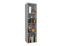 Estantería/mueble de TV contrachapada gris Sonoma 36x30x143 cm