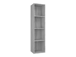 Estantería/mueble de TV contrachapada gris Sonoma 36x30x143 cm