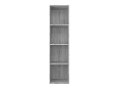 Estantería/mueble de TV contrachapada gris Sonoma 36x30x143 cm