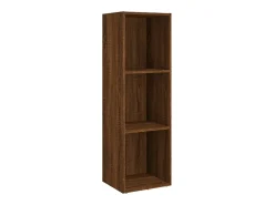 Estantería/mueble TV contrachapada roble marrón 36x30x114 cm