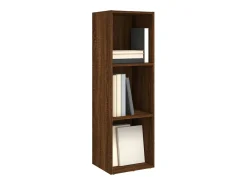 Estantería/mueble TV contrachapada roble marrón 36x30x114 cm
