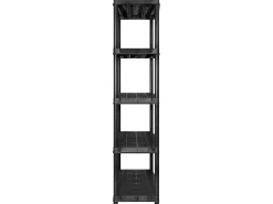 Estanterías de almacenaje 5 niveles plástico negro 170x40x185cm ES596927